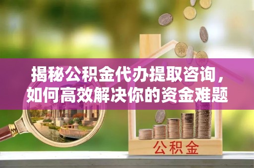 都匀揭秘公积金代办提取咨询，如何高效解决你的资金难题