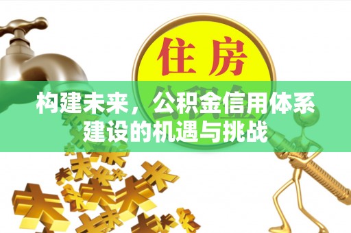 都匀构建未来，公积金信用体系建设的机遇与挑战